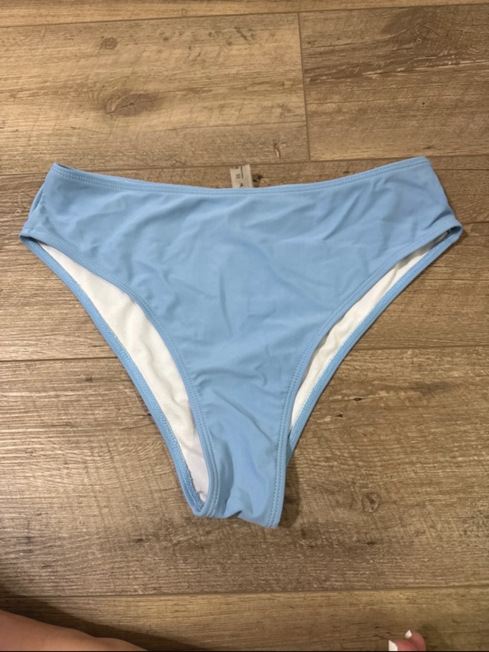 SHEIN Light Blue High-Cut Bikini Bottom